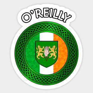 Irish Flag Shamrock Celtic Knot - O'Reilly Sticker